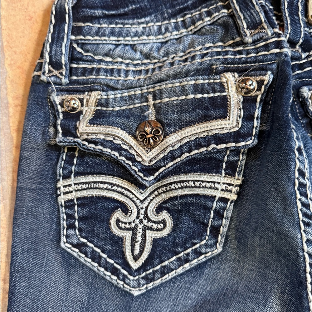 Rock Revival Dark Blue Boot Cut Jeans - Picture 5 of 7